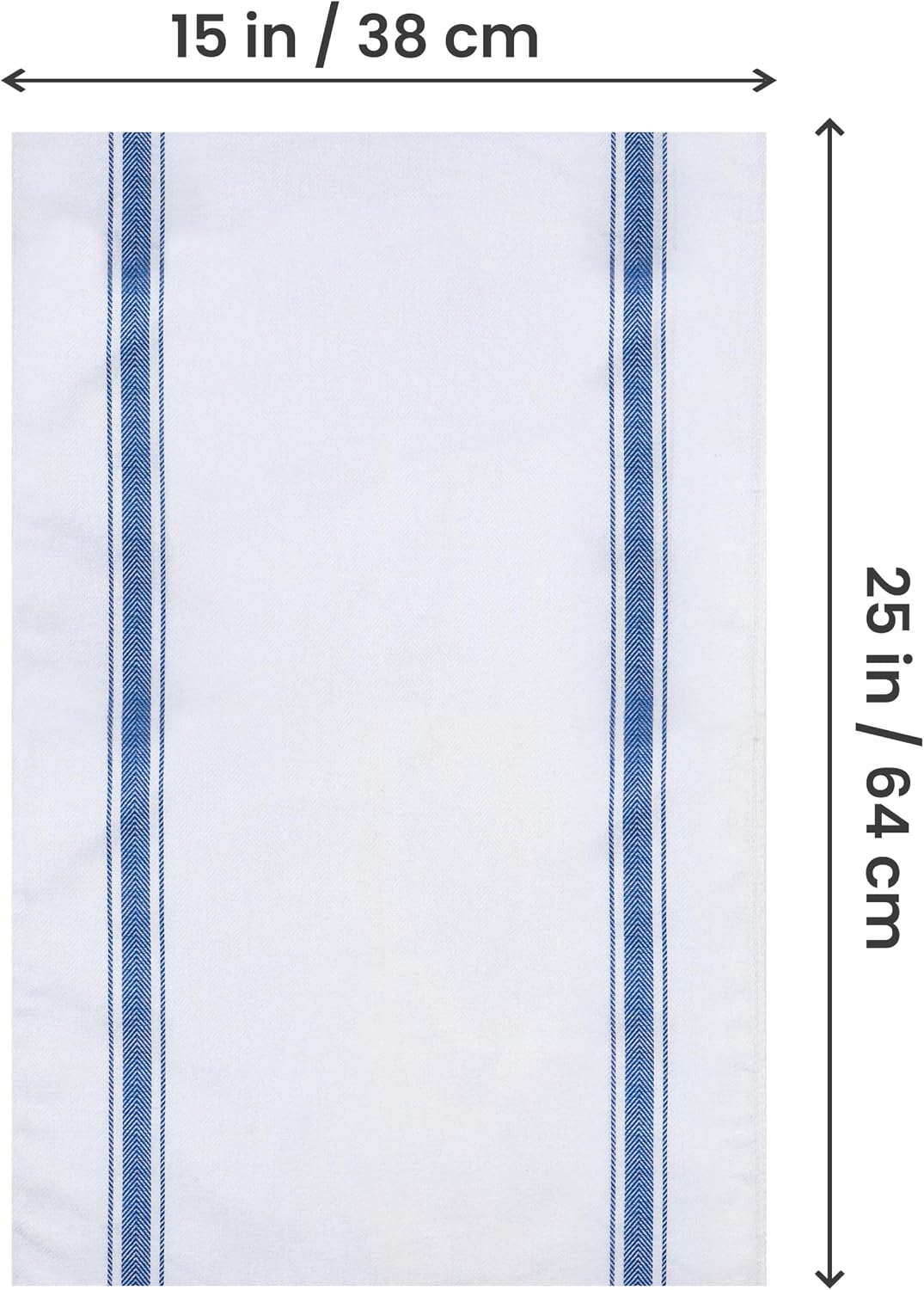 Utopia Towels Blue Dish Towels [12 Pack - 15 x 25 in] 100% Ring Spun Cotton