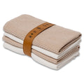 Ossano Kitchen Towels Set - 4 Pack, (20" x 30") - Boho & Decorative - Versatile as, Dish Towels for Drying Dishes, Drying Towels, Flour Sack Towel, Kitchen Cloths, Beige and Ecru