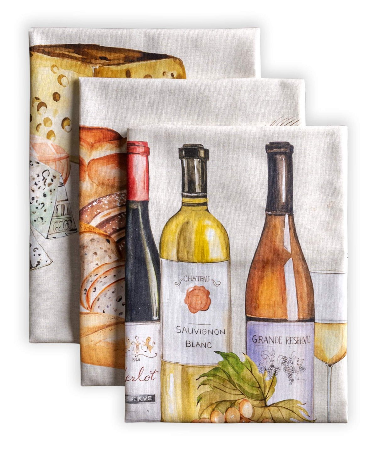 Maison d' Hermine Kitchen Towels Set of 3 Reusable 100% Cotton 27.50" x 20"