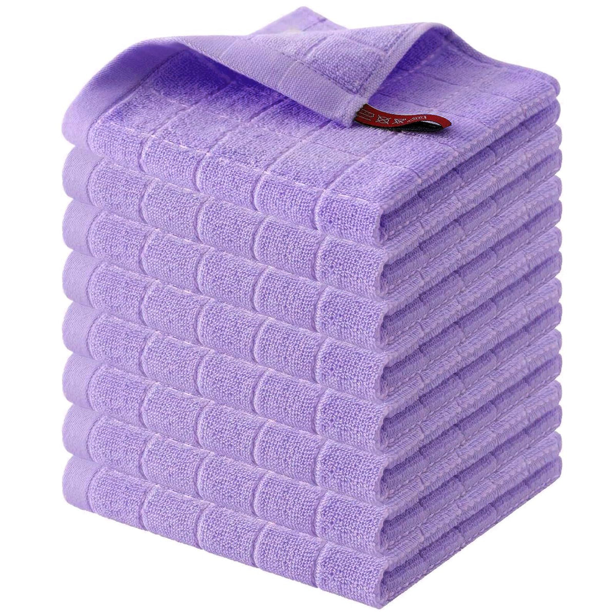 Homaxy 100% Cotton Terry Kitchen Towels, 4 Pack, Black