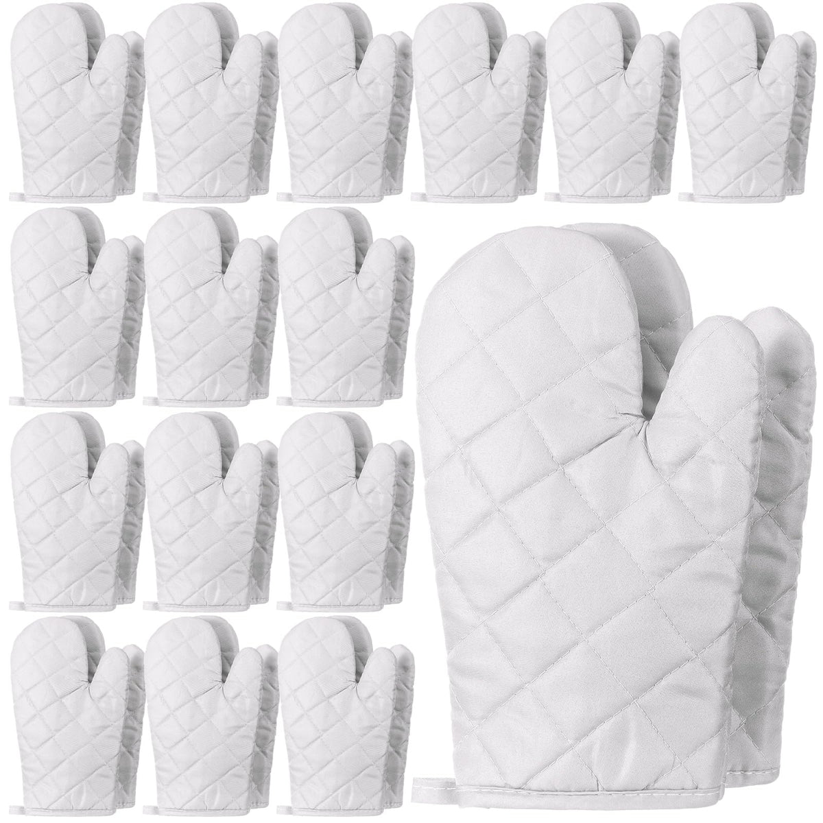 Geyoga 12 Pairs Oven Mitts Bulk Heat Resistant Oven Gloves, Red