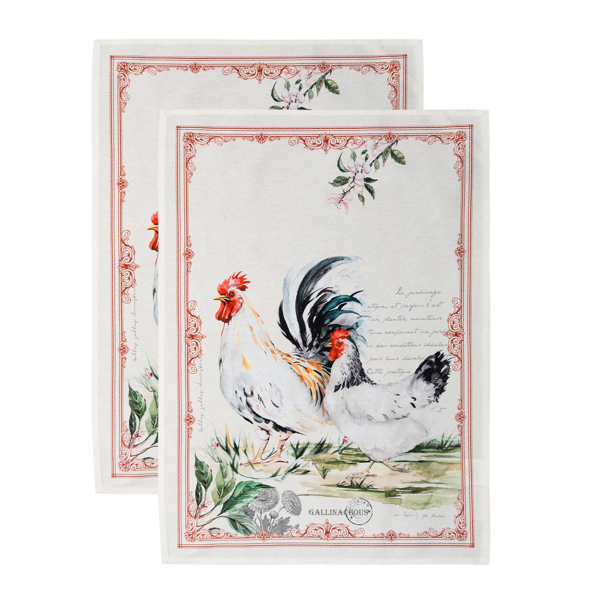 Maison d' Hermine Kitchen Towels Set of 3 Reusable 100% Cotton 27.50" x 20"