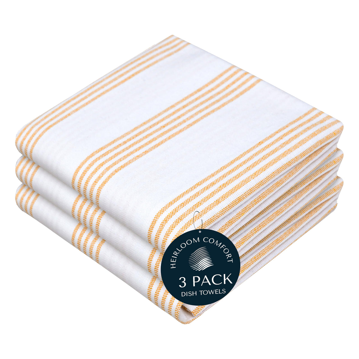 Rust Stripe Dish Towels, 5 Pack, 100% Cotton, Super Absorbent and Quick Dry, Multi Pin Striped Kitchen Towel Set, Durable Wash Cloths for Kitchen Use, Cleaning & Drying Dishes