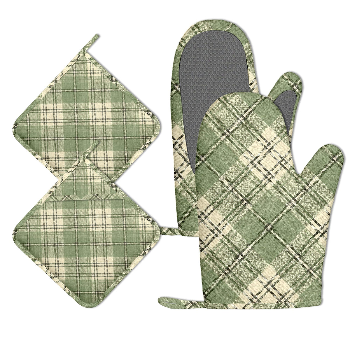 Funny Baker Black Cat Oven Mitts and Pot Holders Sets of 4 PCS, I’M Baked Too Oven Gloves Potholder for Kitchen Cooking Baking BBQ Heat Resistant