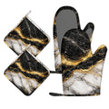 Funny Baker Black Cat Oven Mitts and Pot Holders Sets of 4 PCS, I’M Baked Too Oven Gloves Potholder for Kitchen Cooking Baking BBQ Heat Resistant