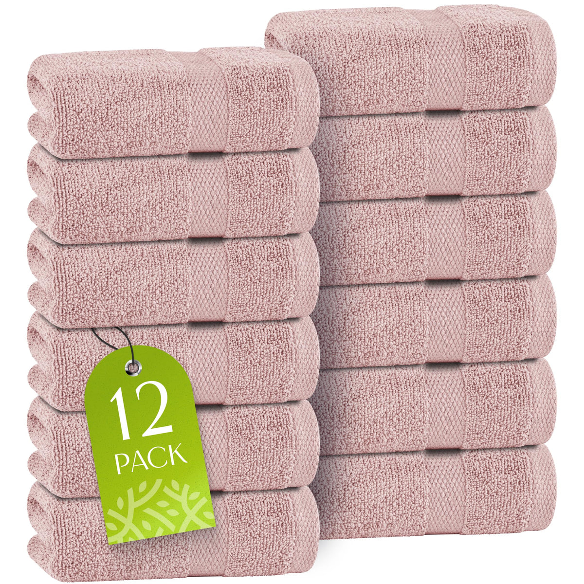 Premium Dish Towels for Kitchen, 8 Pack, 16x26 - 100% Cotton Kitchen Towels with Hanging Loop, Ultra Absorbent and Thick 410 GSM, Multicolor