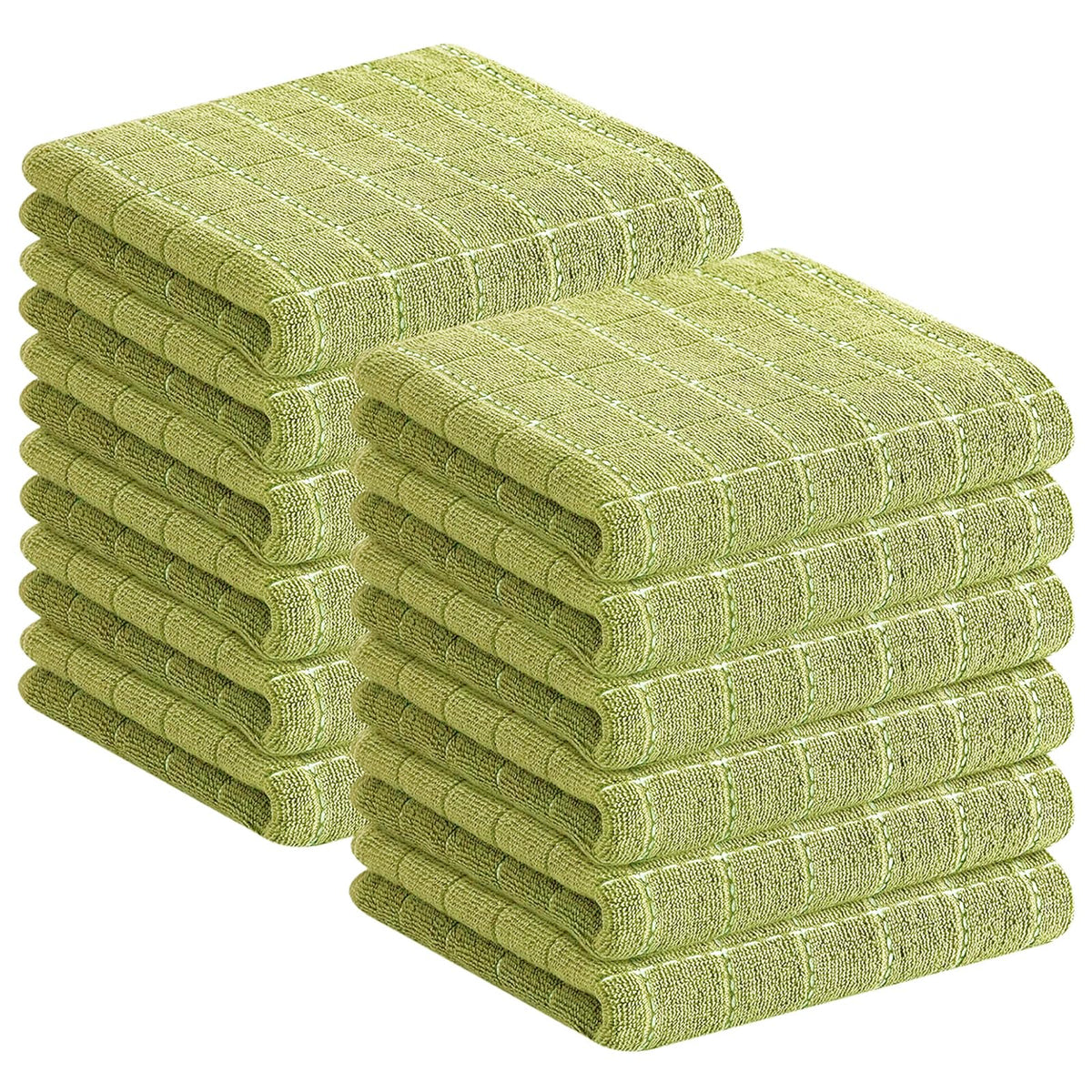 Homaxy 100% Cotton Terry Kitchen Towels, 4 Pack, Black