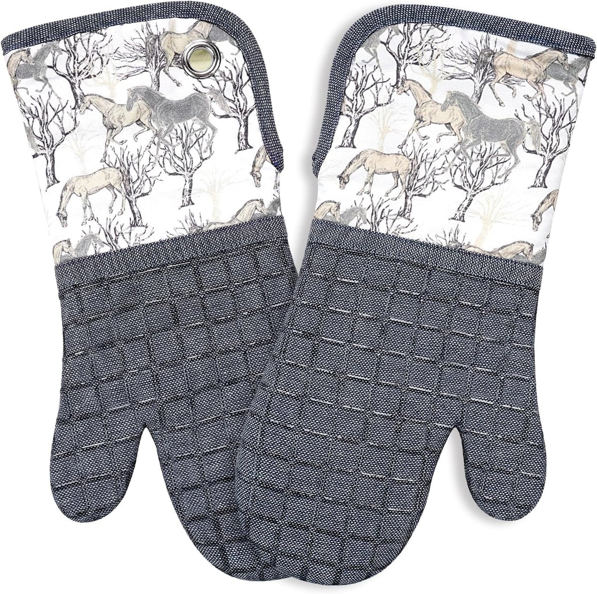 Silicone Printing Oven Mitts Heat Resistant to 500 Degree