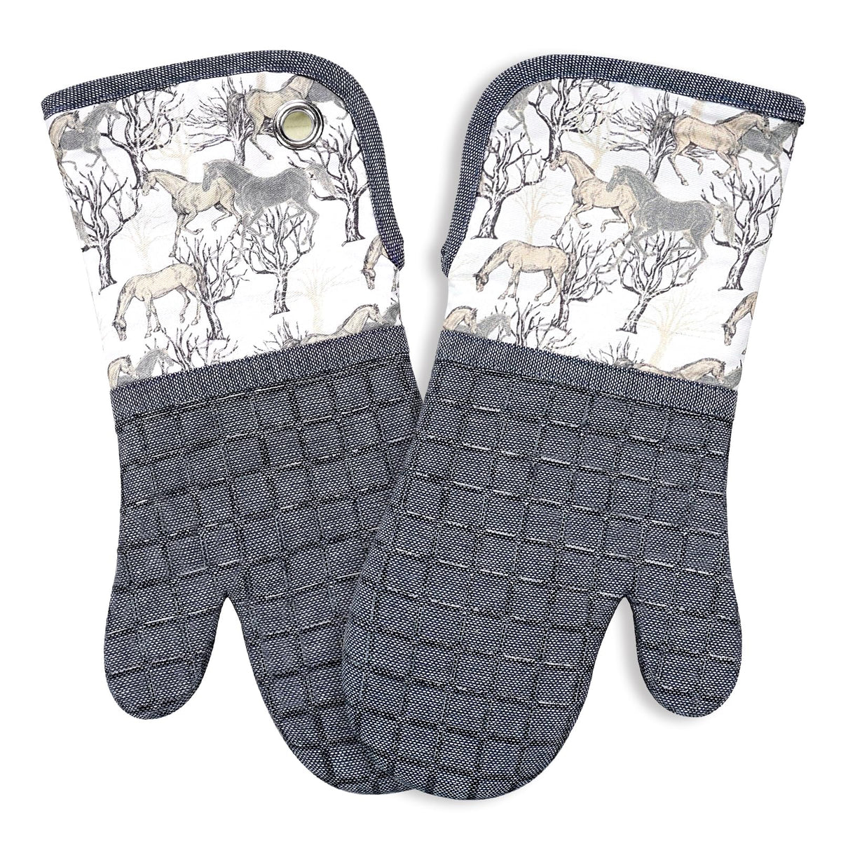 Silicone Printing Oven Mitts Heat Resistant to 500 Degree