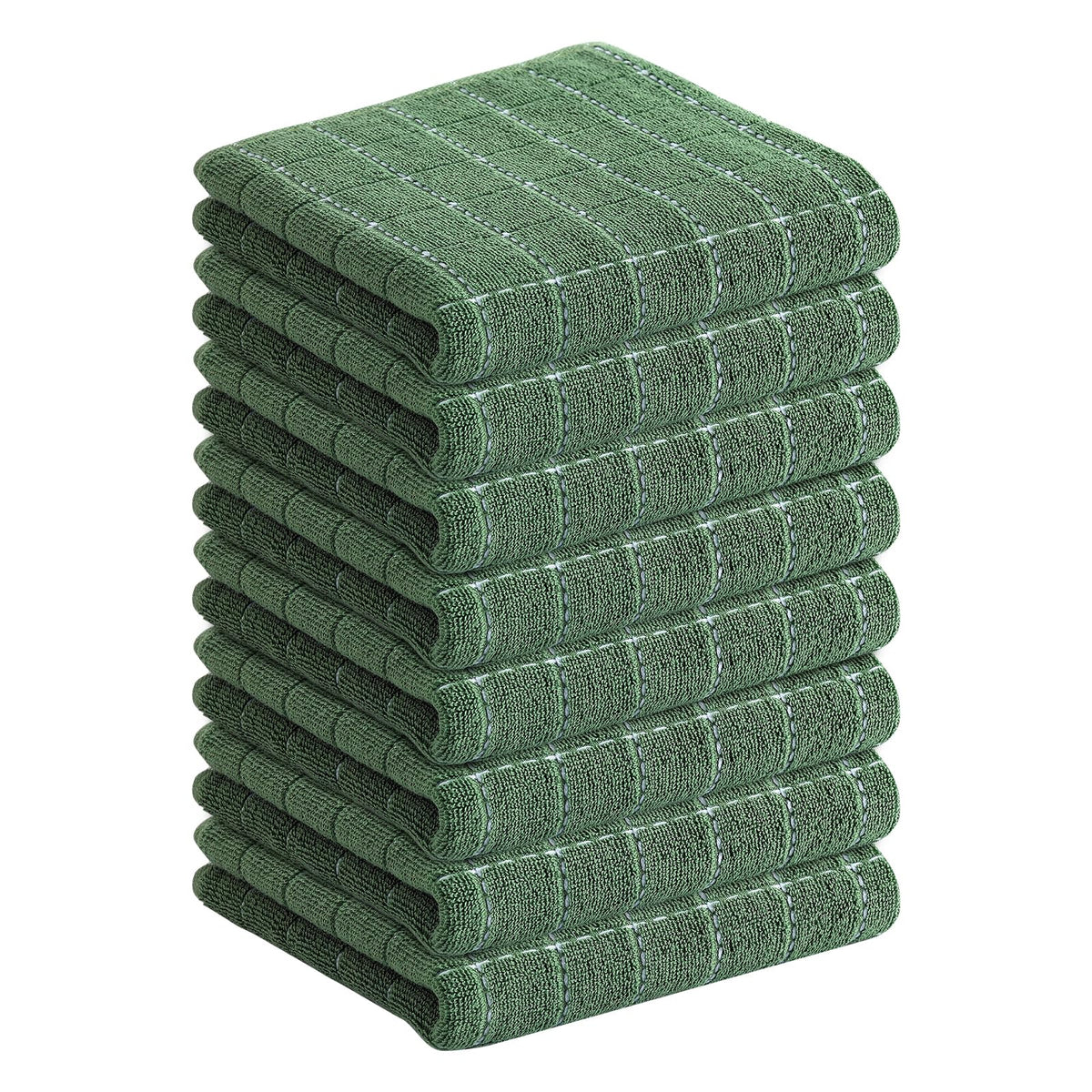 Homaxy 100% Cotton Terry Kitchen Towels, 4 Pack, Black