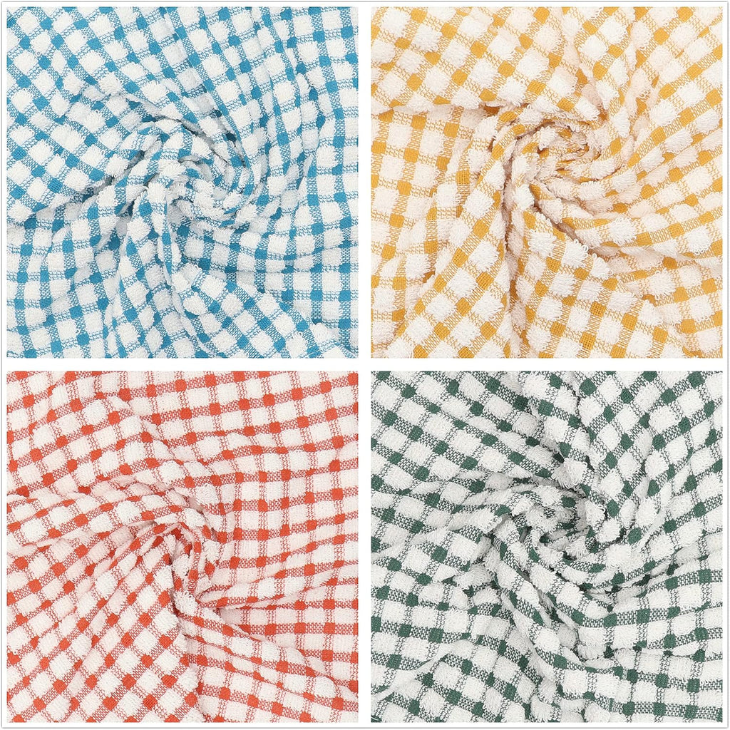 Cotton Dish Rags Dish Cloths For Washing Dishes,8Pack,11.8”x11.8”, MixColor