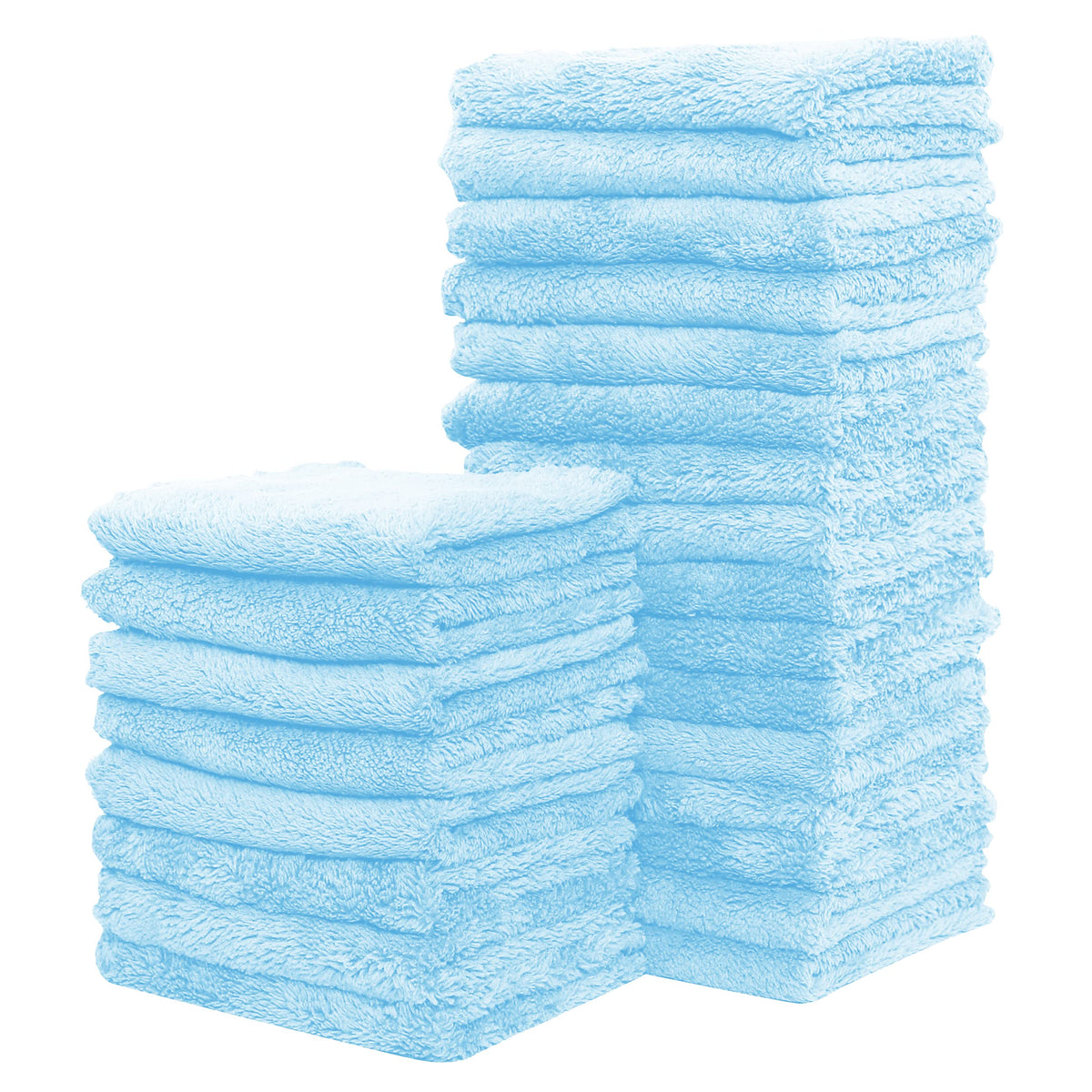 24 Pack Kitchen Dishcloths - Does Not Shed Fluff - Reusable Dish Towels, Dish cloths, Super Absorbent Coral Fleece Cleaning Cloths, Nonstick Oil Washable Fast Drying, 7 x 9 Inch (Multicolor)