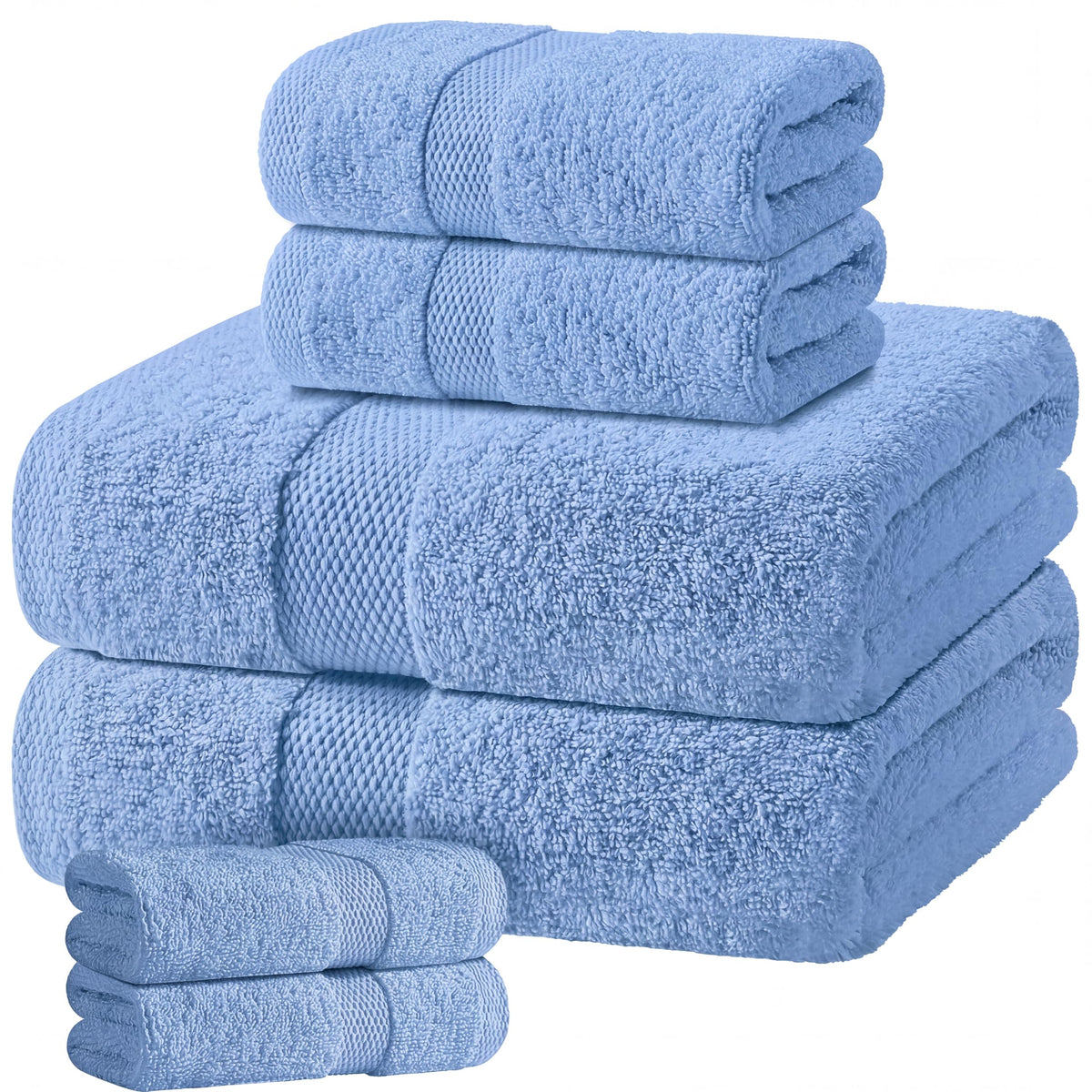 Premium Dish Towels for Kitchen, 8 Pack, 16x26 - 100% Cotton Kitchen Towels with Hanging Loop, Ultra Absorbent and Thick 410 GSM, Multicolor