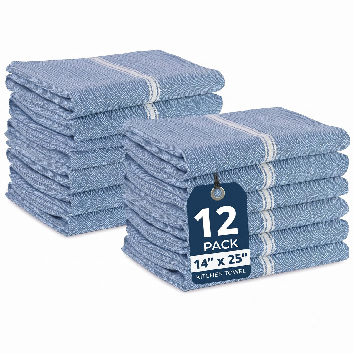 LANE LINEN Dish Towels 100% Cotton Absorbent Lint-Free 6 Pack