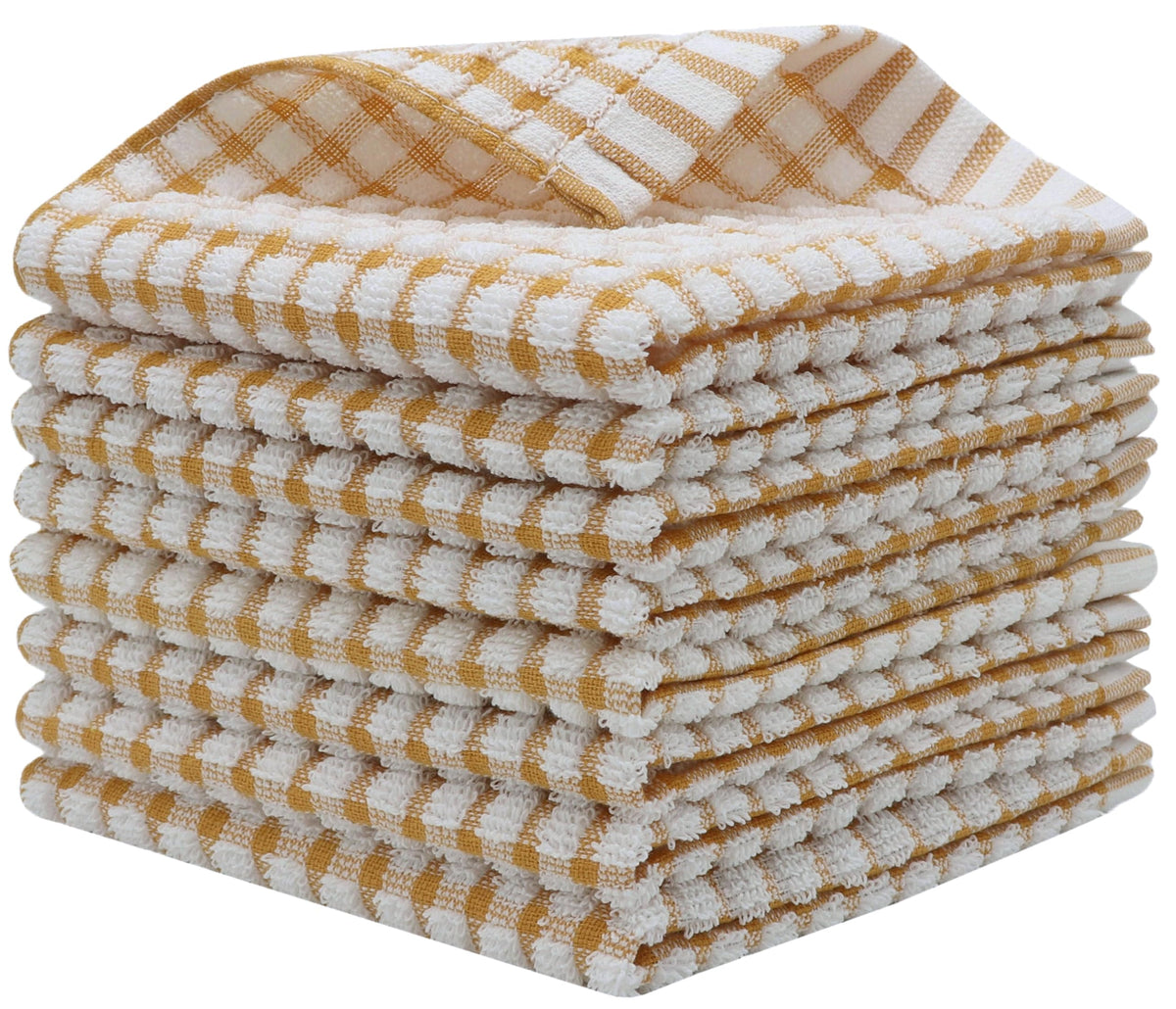 Cotton Dish Rags Dish Cloths For Washing Dishes,8Pack,11.8”x11.8”, MixColor