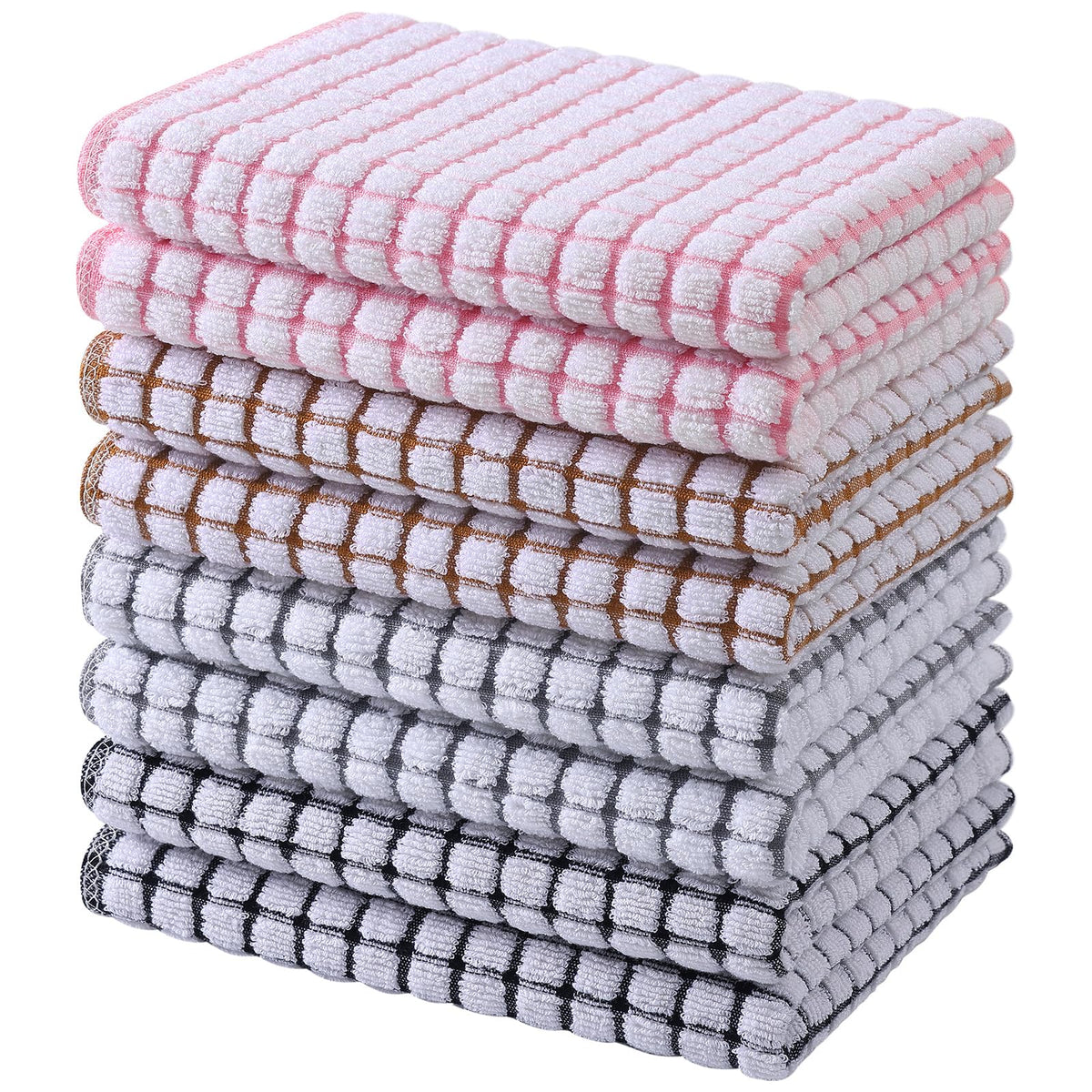 Mordimy Cotton 6 Pack Terry Kitchen Towels, 16 x 25 Inches