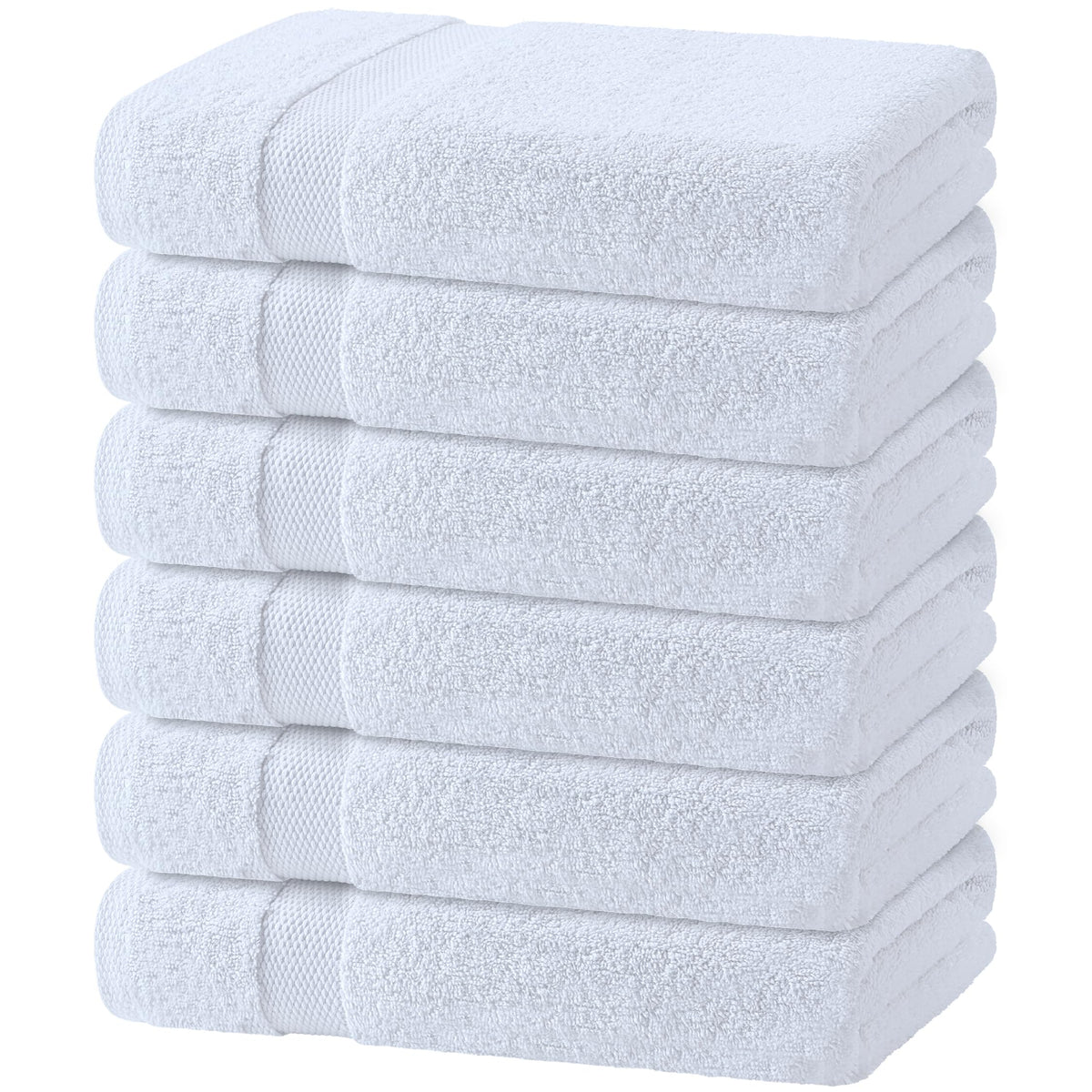 Premium Dish Towels for Kitchen, 8 Pack, 16x26 - 100% Cotton Kitchen Towels with Hanging Loop, Ultra Absorbent and Thick 410 GSM, Multicolor