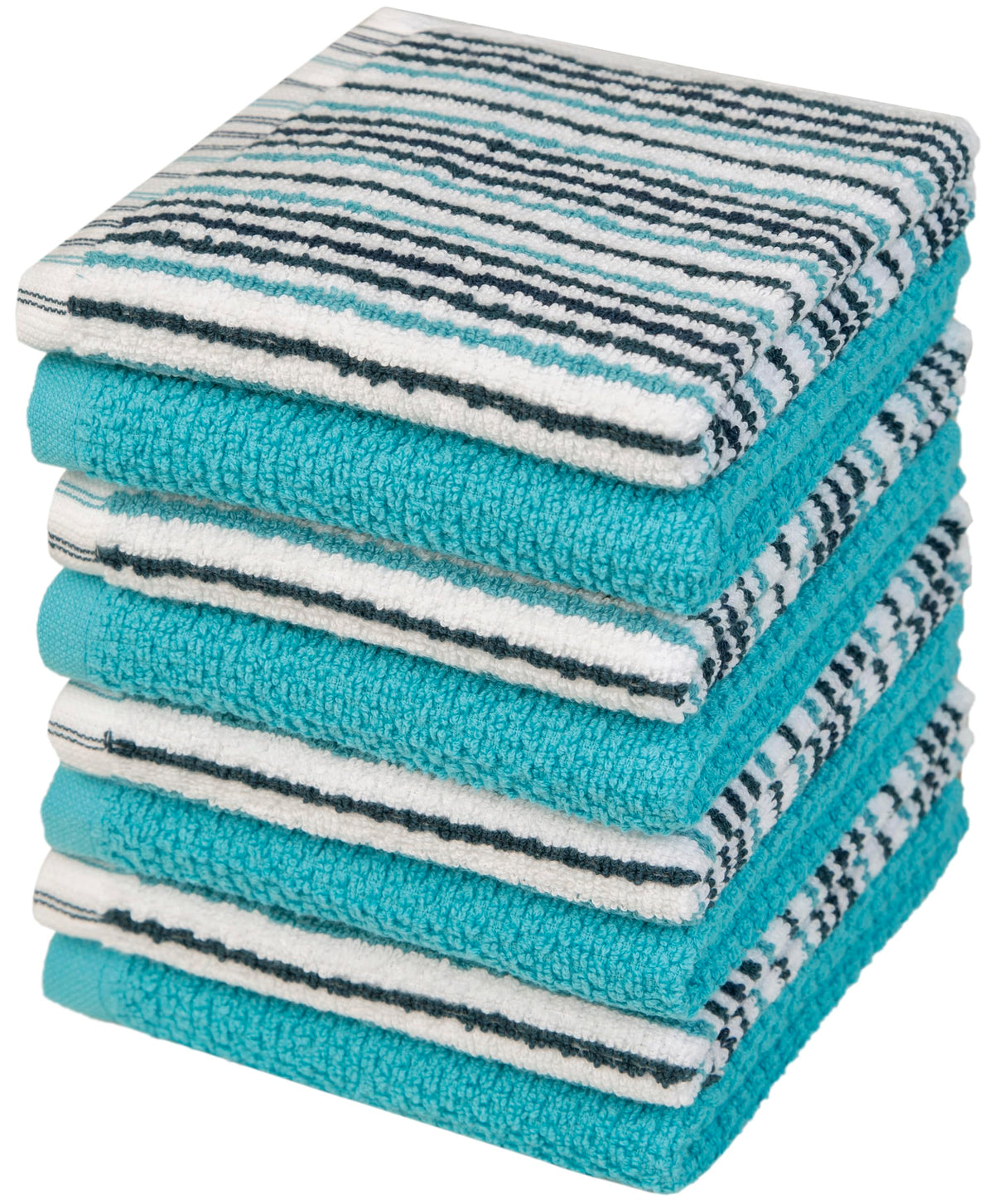 Bumble Kitchen Towels 6 Pack 100% Cotton 16"x26" - Tan Wide Stripe