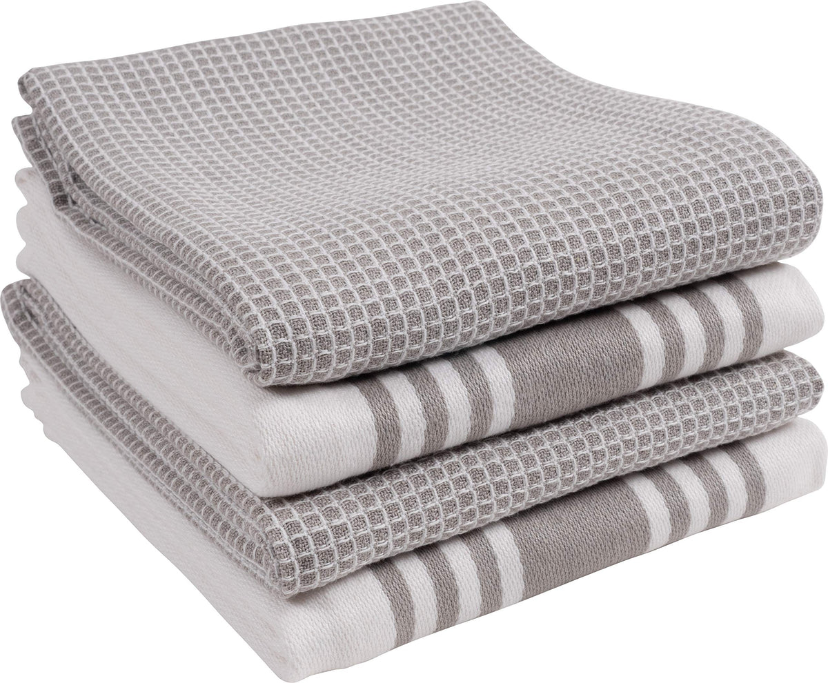 KAF Home Kitchen Towels, Set of 4 Absorbent, Durable and Soft Towels | Perfect for Kitchen Messes and Drying Dishes, 18 x 28 – Inches, Wine