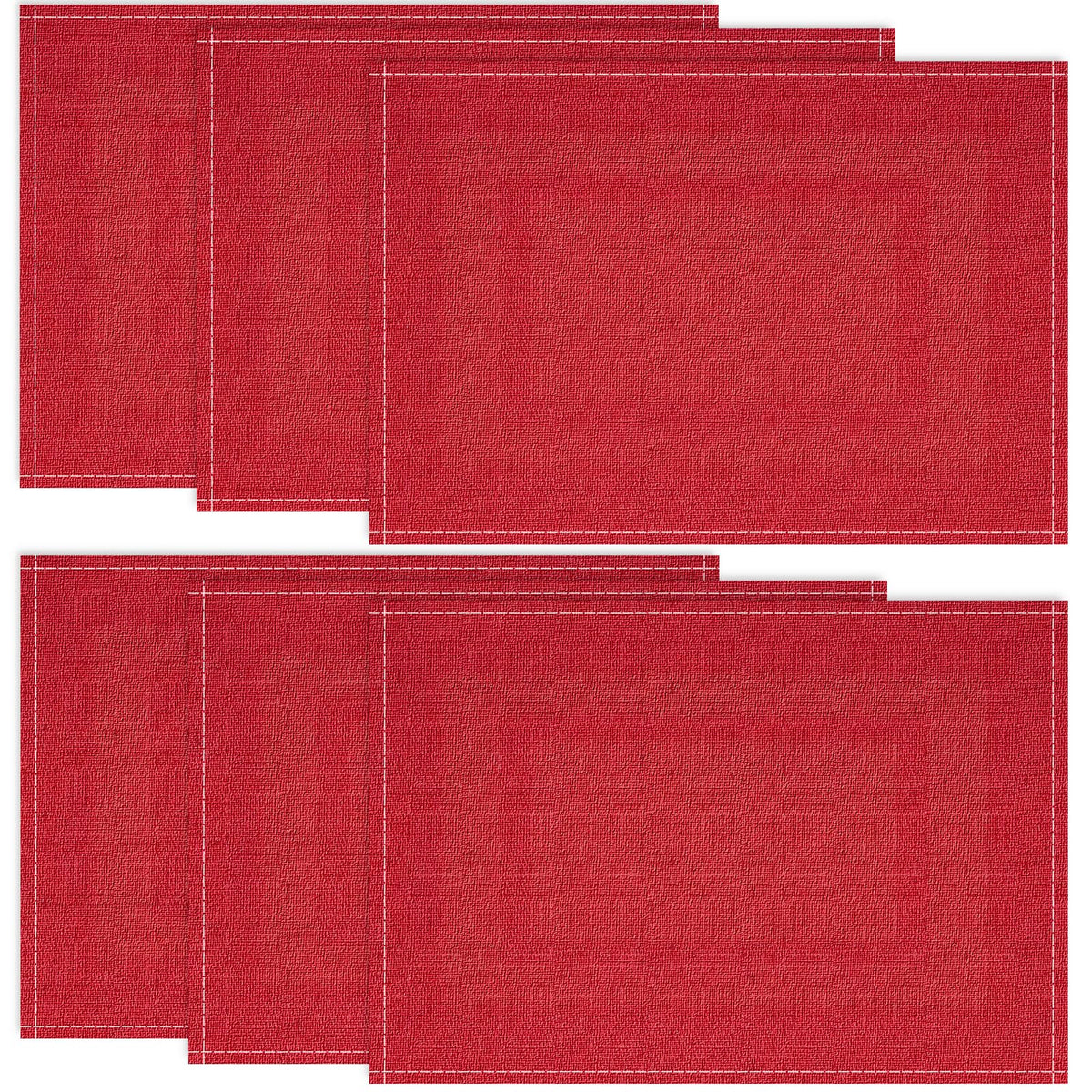 Niviy Placemats, Placemats Set of 4 Washable Place Mats, Green 12" x 18"