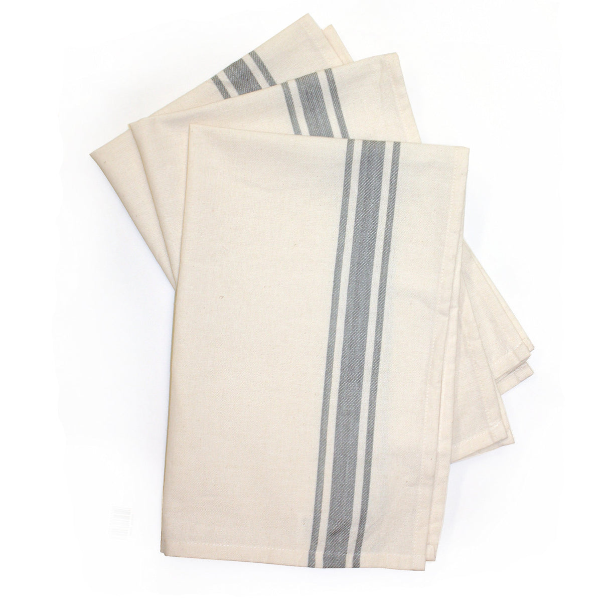 Aunt Martha's 18-Inch by 28-Inch Package of 3 Vintage Dish Towels,Cotton, Multi Striped, MultiStripe
