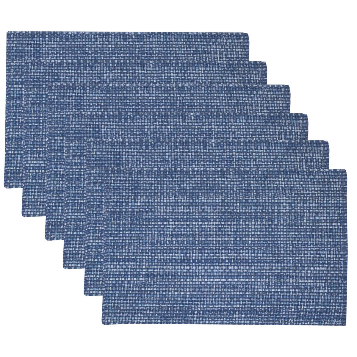 Sweet Home Collection 100% Cotton Placemats for Dining Room Rectangle Two Tone Woven Fabric 13" x 19" Soft Durable Table Mat Set, Set of 4, Rust