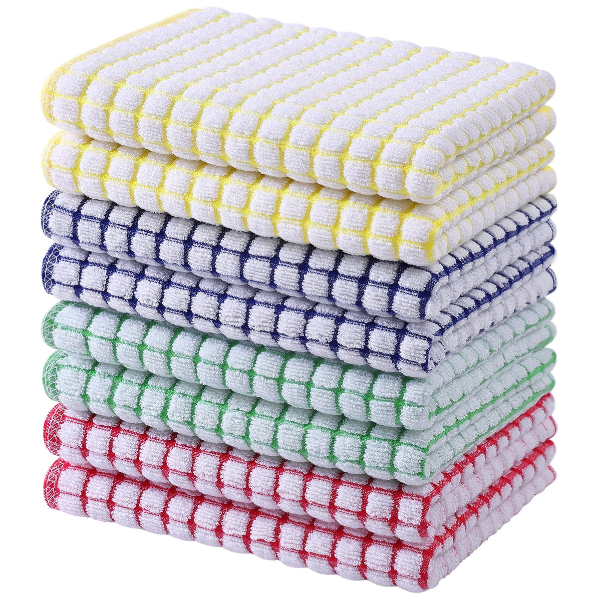 Mordimy Cotton 6 Pack Terry Kitchen Towels, 16 x 25 Inches