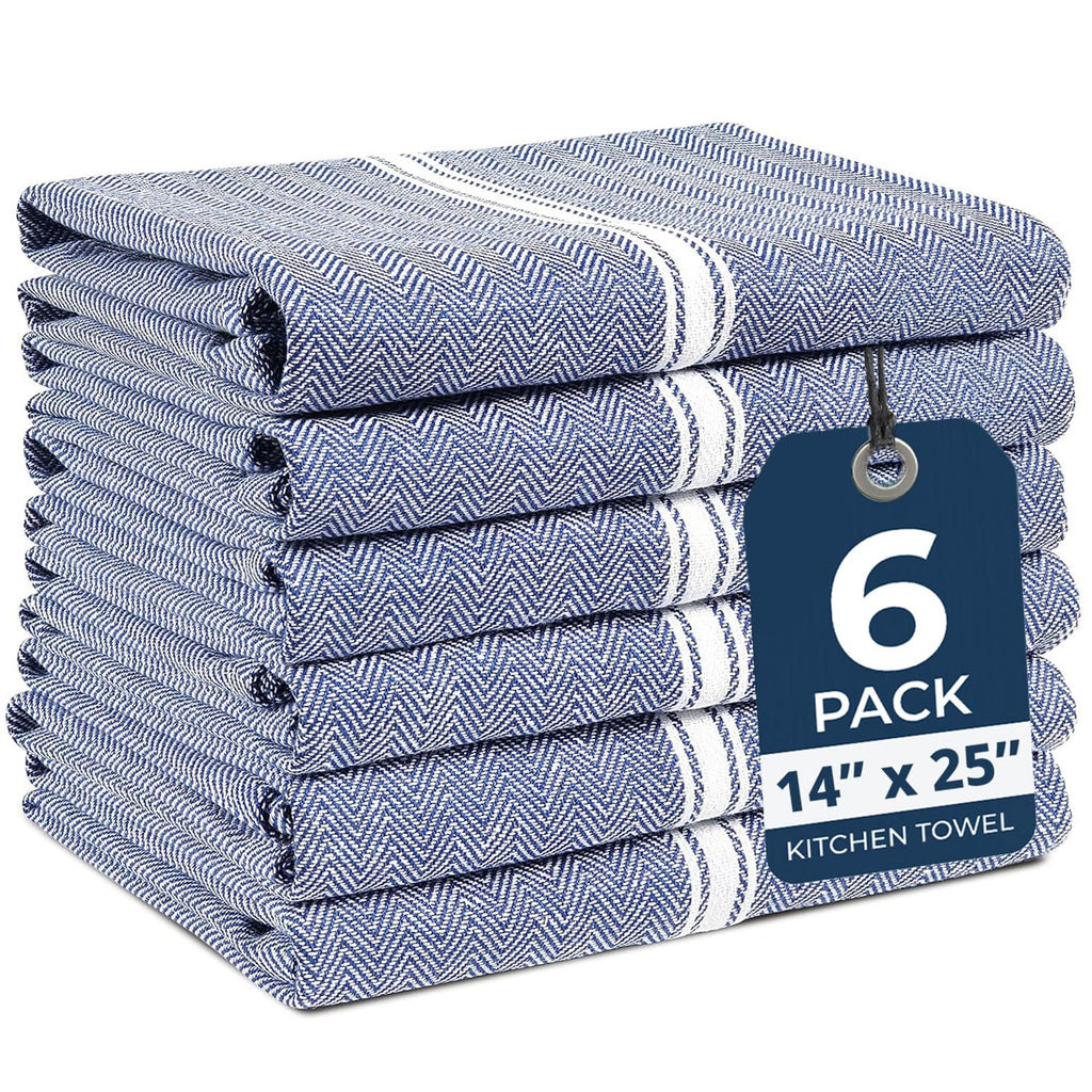 LANE LINEN Kitchen Hand Towels 100% Cotton Absorbent Lint-Free 12 Pack
