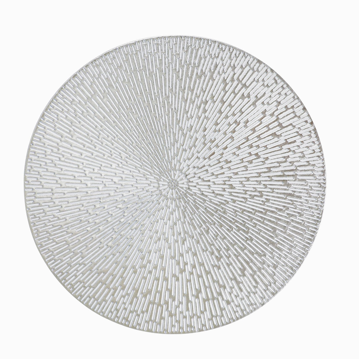 Snowkingdom Gold Placemats Round Set of 8, Gold Metallic Hollow Vinyl 15 Inch Round Placemat, Washable Wipeable Easy Clean Non Slip Stain Kitchen Dining Table Place Mats for Wedding Party Decoration