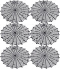 6 Pcs Halloween Spider Web Placemats, 15" Non Slip Halloween Table Mats