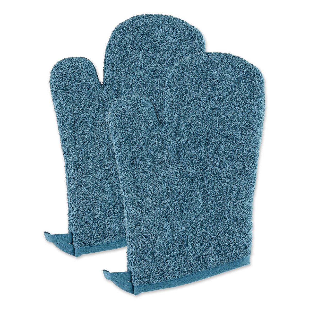 DII Basic Terry Collection 100% Cotton Quilted, Oven Mitt, Sage, 2 Piece