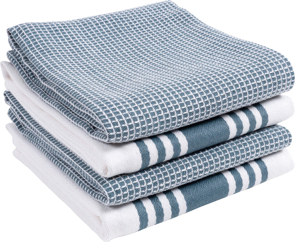 KAF Home Kitchen Towels, Set of 4 Absorbent, Durable and Soft Towels | Perfect for Kitchen Messes and Drying Dishes, 18 x 28 – Inches, Wine