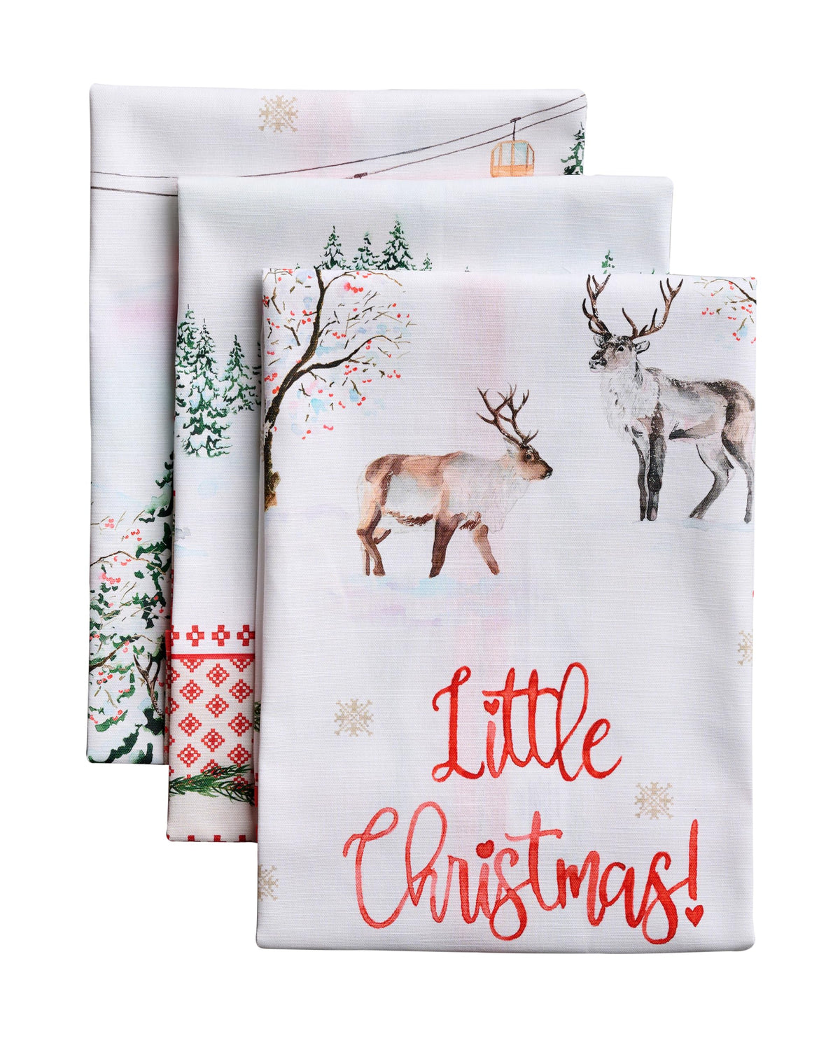 Maison d' Hermine Kitchen Towels Set of 3 Reusable 100% Cotton 27.50" x 20"
