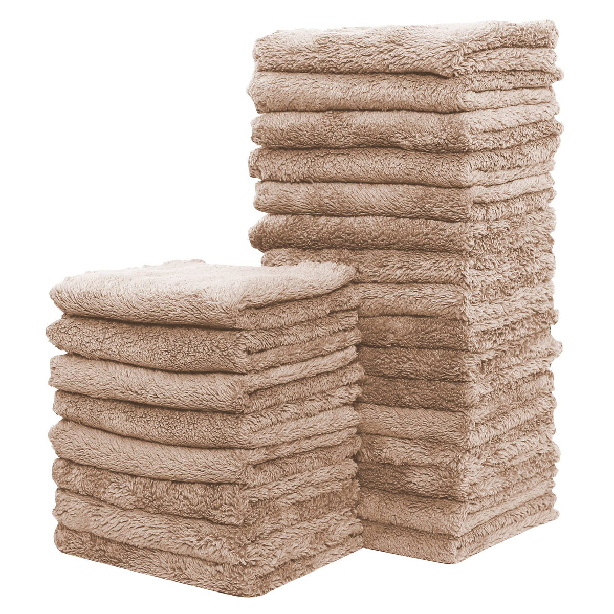 24 Pack Kitchen Dishcloths - Does Not Shed Fluff - Reusable Dish Towels, Dish cloths, Super Absorbent Coral Fleece Cleaning Cloths, Nonstick Oil Washable Fast Drying, 7 x 9 Inch (Multicolor)