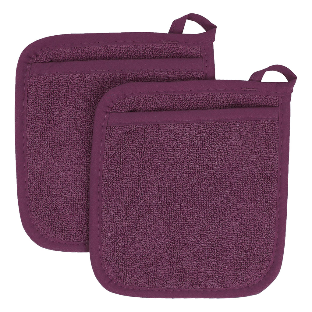 RITZ Terry Pocket Mitt & Hot Pad: Unparalleled Heat Resistant, Durable 100% Cotton – Ergonomically Designed for Optimal Grip – Easy-Care Machine Washable – 2-Pack, Paprika
