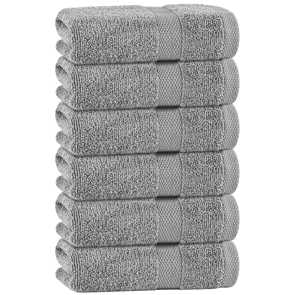 Premium Dish Towels for Kitchen, 8 Pack, 16x26 - 100% Cotton Kitchen Towels with Hanging Loop, Ultra Absorbent and Thick 410 GSM, Multicolor