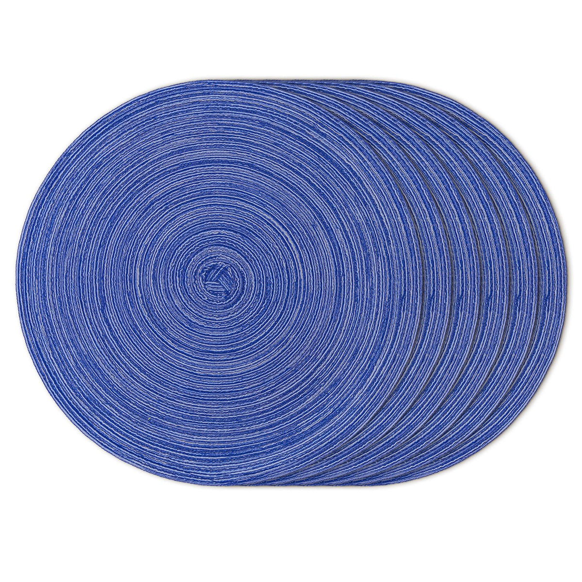 Topotdor Round Placemats Set of 6,Washable Woven Table Mats,Pink