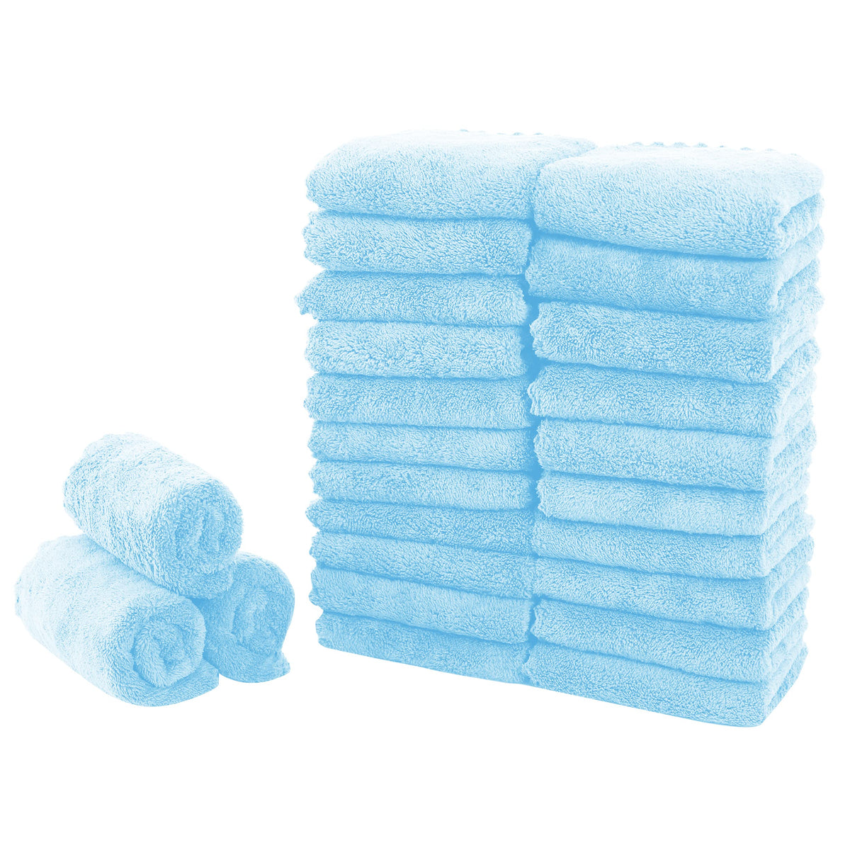 24 Pack Kitchen Dishcloths - Does Not Shed Fluff - Reusable Dish Towels, Dish cloths, Super Absorbent Coral Fleece Cleaning Cloths, Nonstick Oil Washable Fast Drying, 7 x 9 Inch (Multicolor)