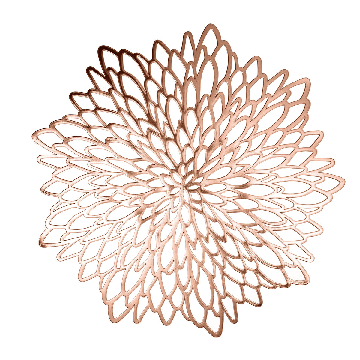Set of 4 Round Placemats Gold, Heat-Resistant PVC Table Mats with Luxury Metallic Glossy Finish for Thanksgiving Christmas Wedding Party Decor, Easy to Clean