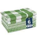 LANE LINEN 100% Cotton Kitchen Dish Cloths, Ultra Soft Absorbent Quick Drying Dish Towels, Multiweave Wash Cloths Dish Towel Sets, 13x28 Inches, 4 Pack - Grey