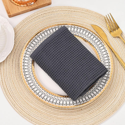 100% Cotton Kitchen Dish Cloths, 6 Pack Kitchen Towels and Dishcloths Sets, Drying Dishes Quick Drying Kitchen Towels Dish Rags, 12 X 12 Inches, Mixed Color