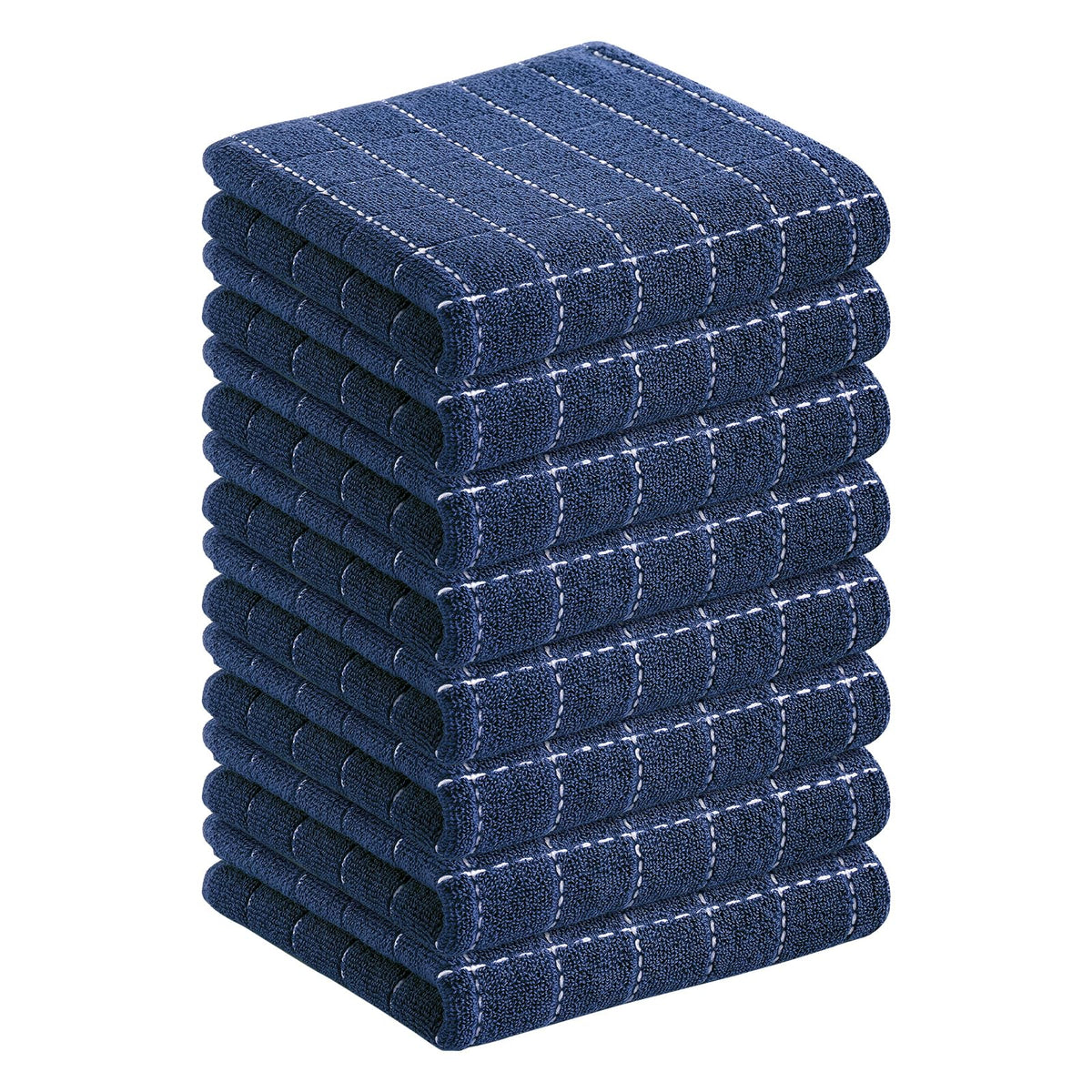 Homaxy 100% Cotton Terry Kitchen Towels, 4 Pack, Black