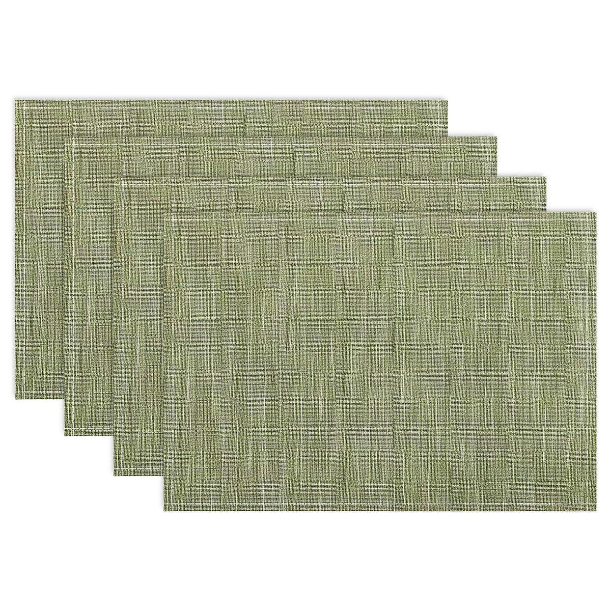 Niviy Placemats, Placemats Set of 4 Washable Place Mats, Green 12" x 18"