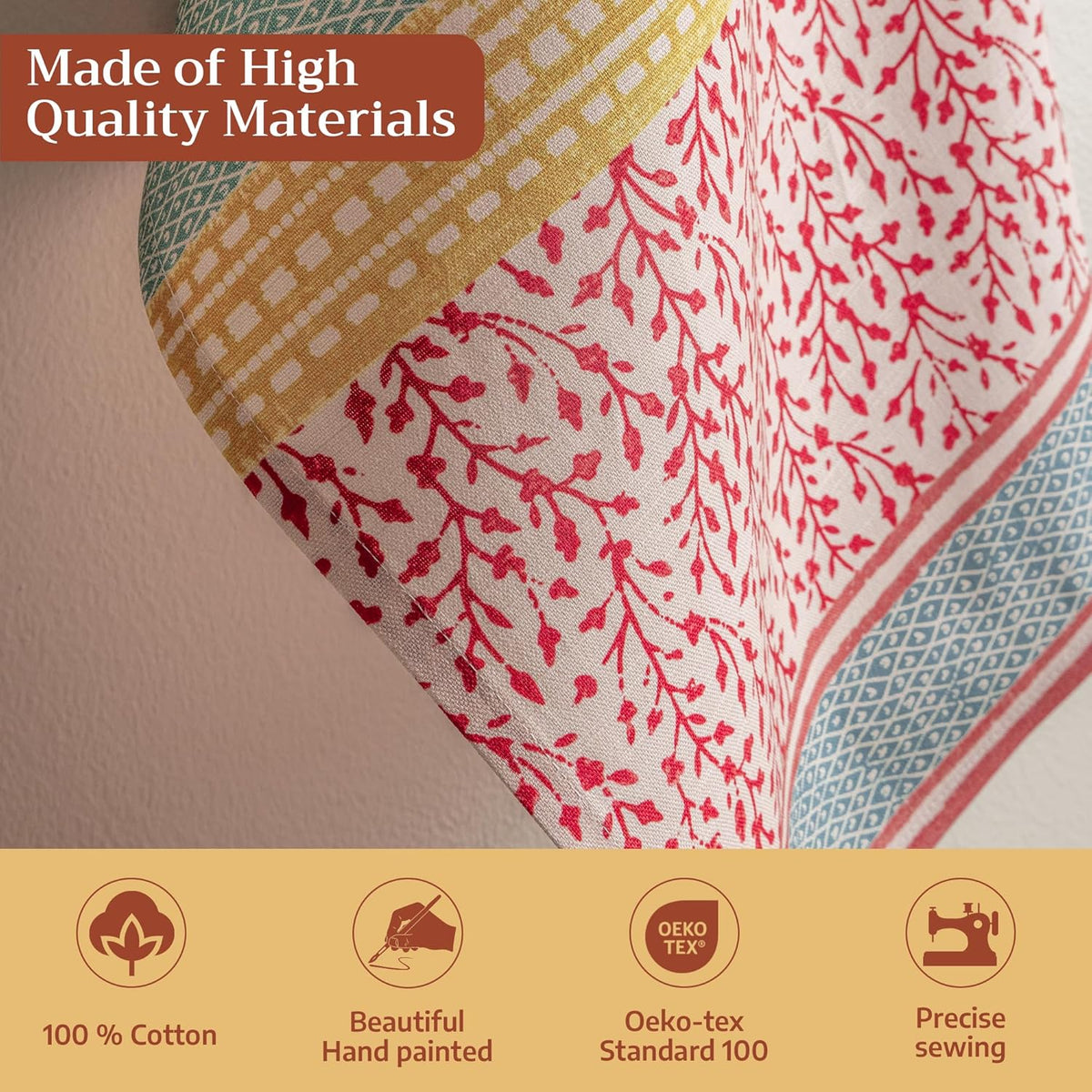 Maison d' Hermine Kitchen Towels Set of 3 Reusable 100% Cotton 27.50" x 20"