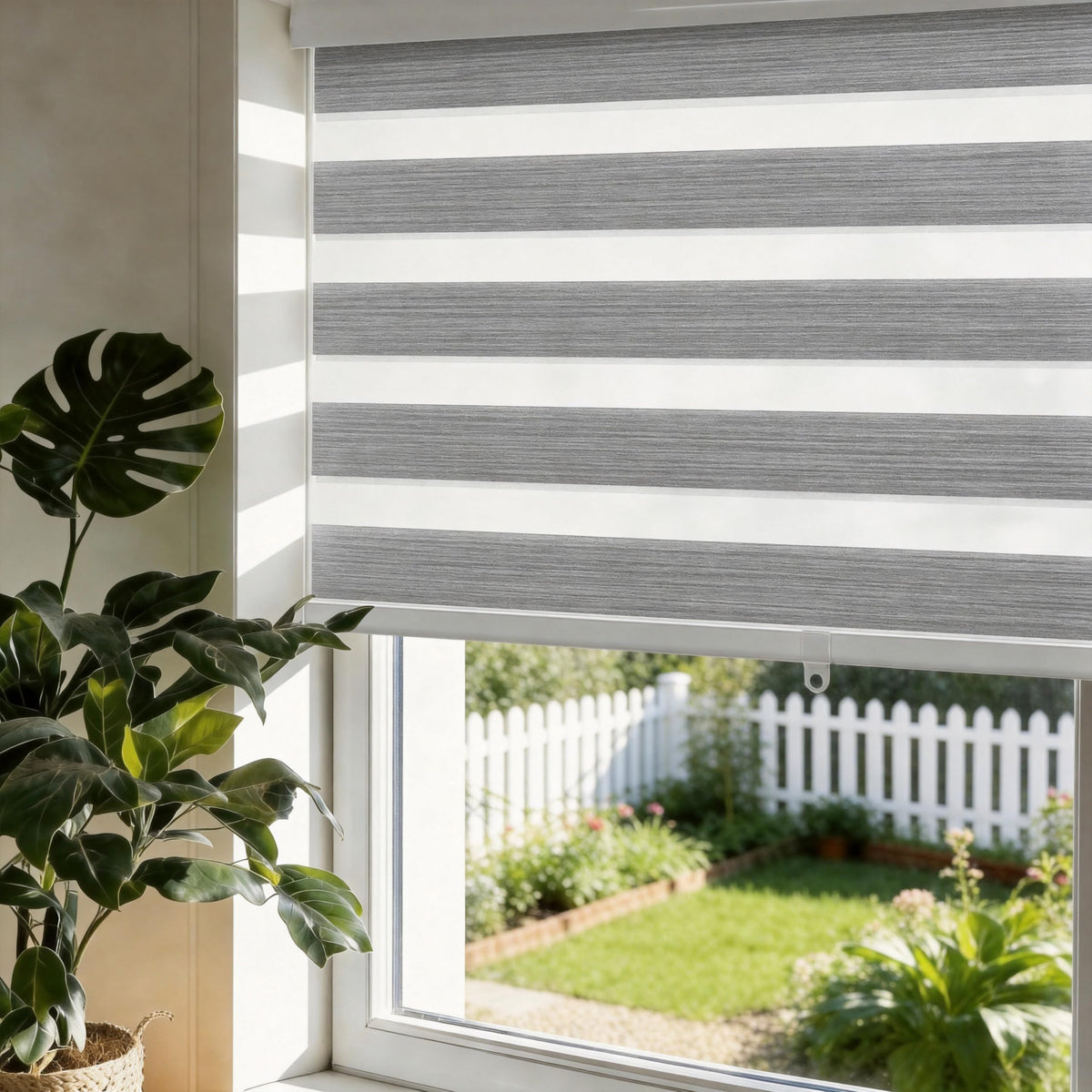 Cordless Zebra Blinds Window Blind Zebra Shade Blinds for Windows Roller Sheer Shades Privacy Light Filtering Shades for Home Kitchen Bathroom (Width 21'' X Height 72'' White)