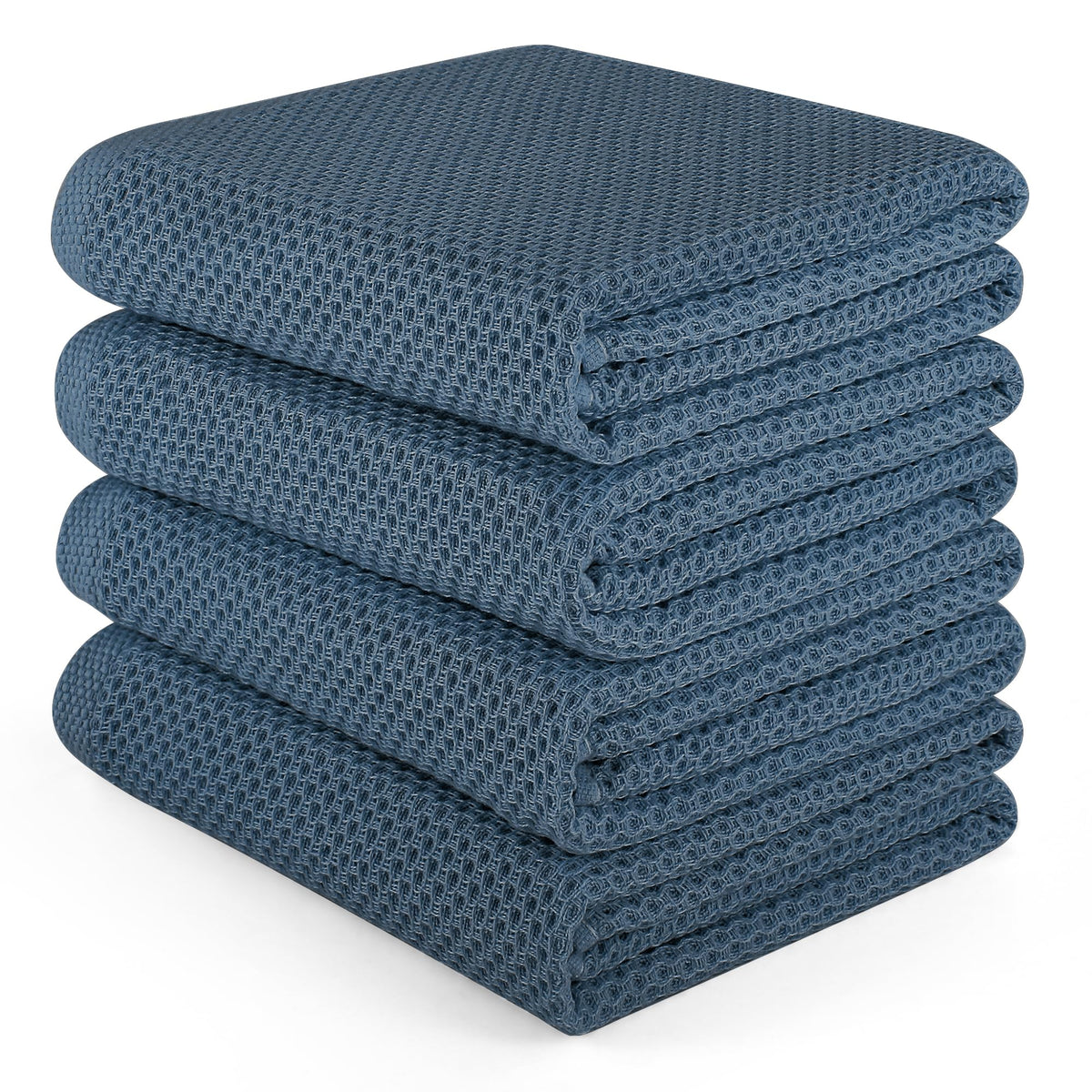 Large Kitchen Hand Towels,6 Pack Cotton Waffle Weave Dish Towel for Drying, Cleaning Cloth for Kitchen Dishes - Extra Absorbent and Soft - 16 x 28 inch (Cream-6 Pack)