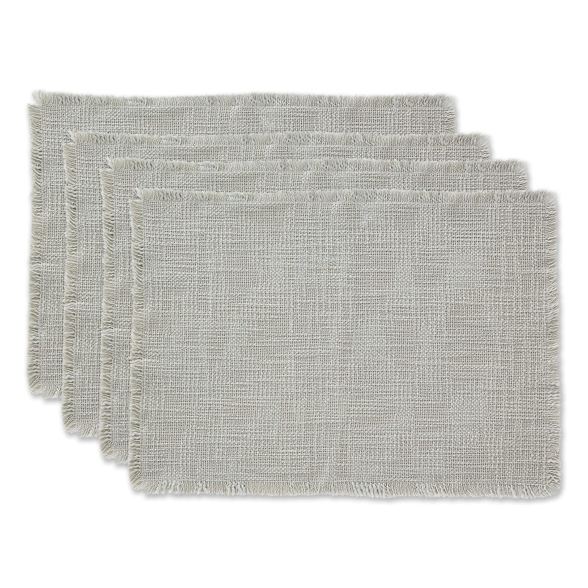 DII Linen Tabletop Collection Machine Washable, Placemat Set, 14.5x20.5, Cream, 4 Piece
