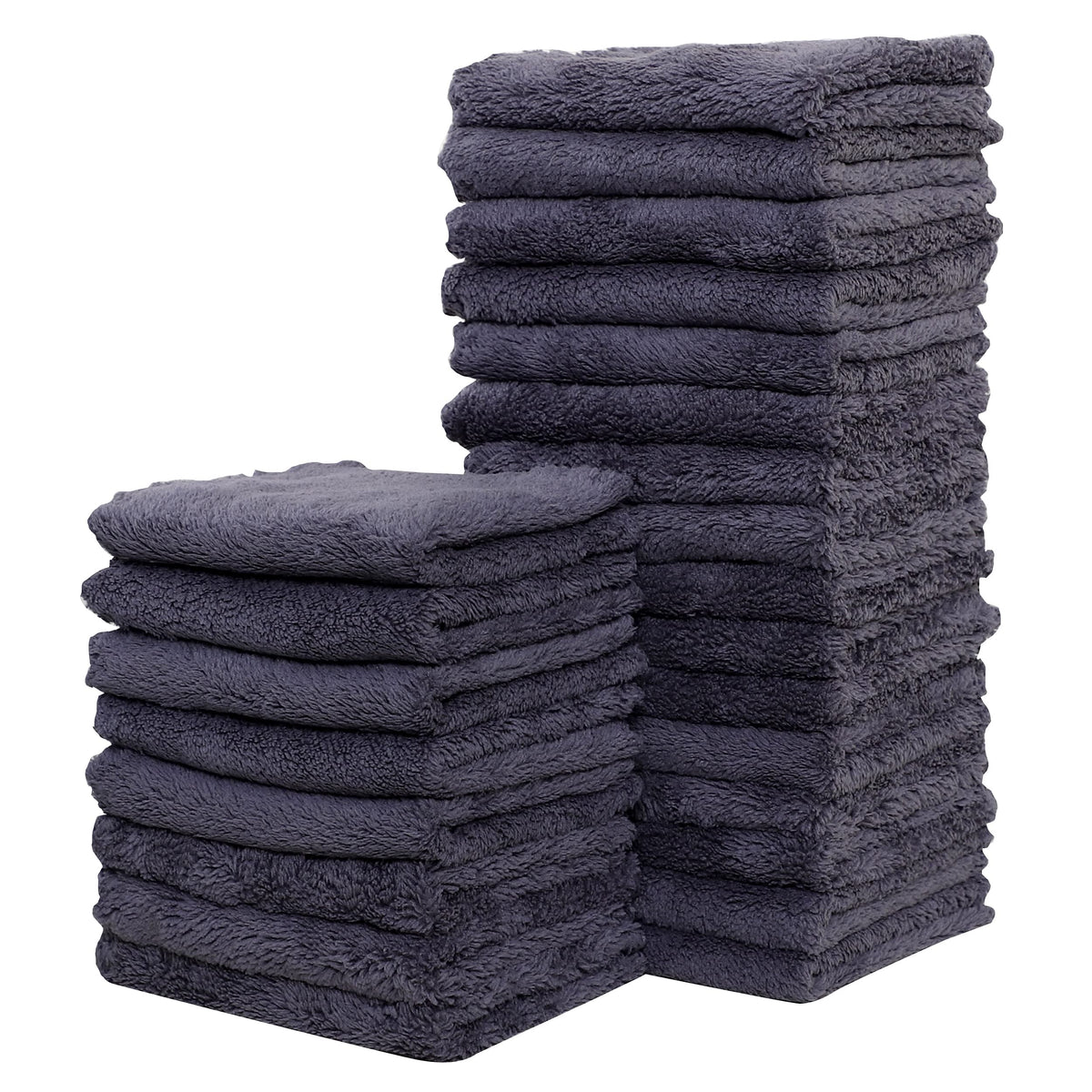 24 Pack Kitchen Dishcloths - Does Not Shed Fluff - Reusable Dish Towels, Dish cloths, Super Absorbent Coral Fleece Cleaning Cloths, Nonstick Oil Washable Fast Drying, 7 x 9 Inch (Multicolor)