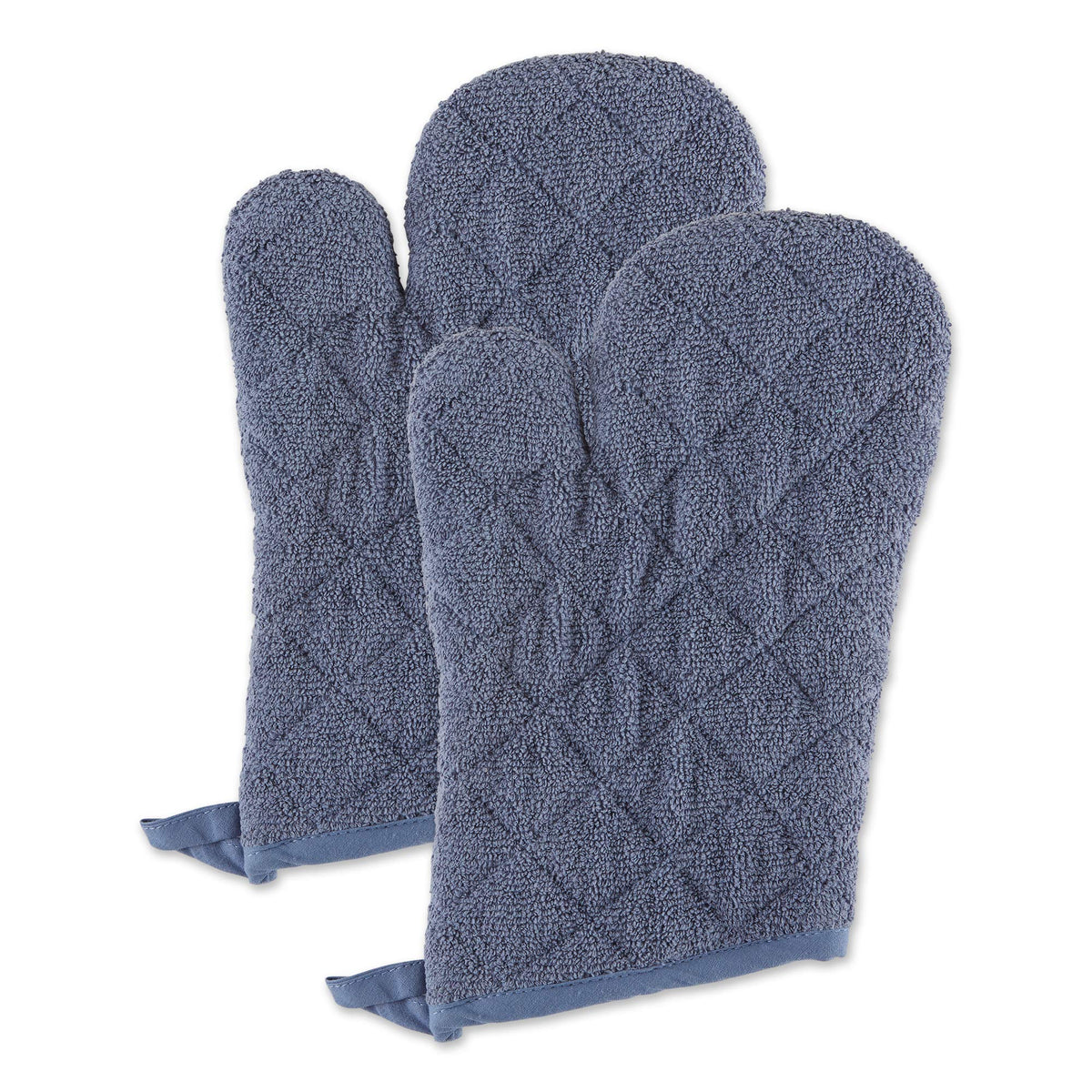 DII Basic Terry Collection 100% Cotton Quilted, Oven Mitt, Sage, 2 Piece