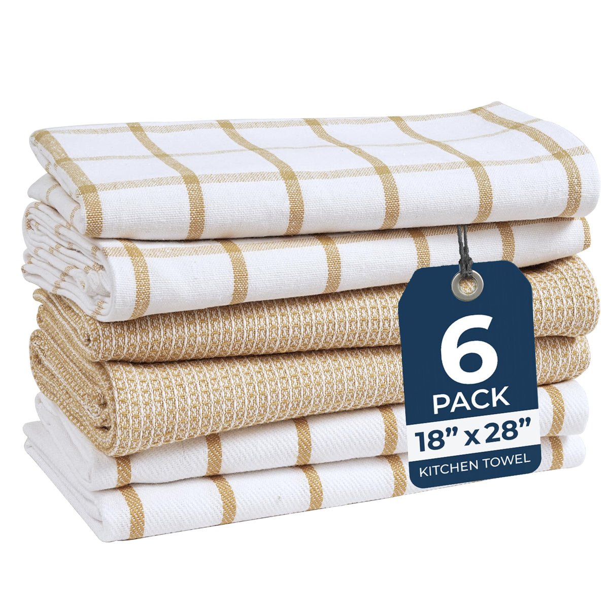 LANE LINEN 100% Cotton Kitchen Dish Cloths, Ultra Soft Absorbent Quick Drying Dish Towels, Multiweave Wash Cloths Dish Towel Sets, 13x28 Inches, 4 Pack - Grey